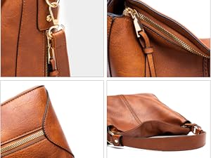 Hobo Bags for Women Handbags Leather Shoulder Bag and Purses Top-Handle Satchel Bags