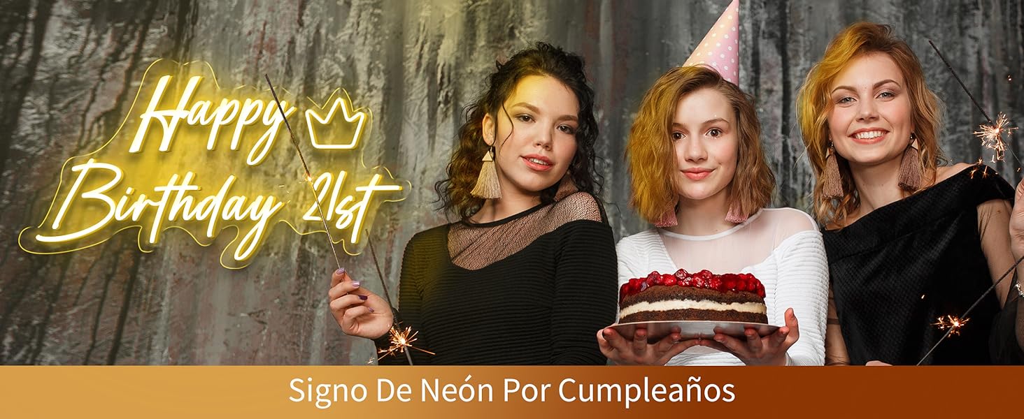 El texto dice «Imagen 5» y «Feliz día de demostración». Imágenes de marketing que muestran un efecto de texto de estilo neón sobre un fondo oscuro.