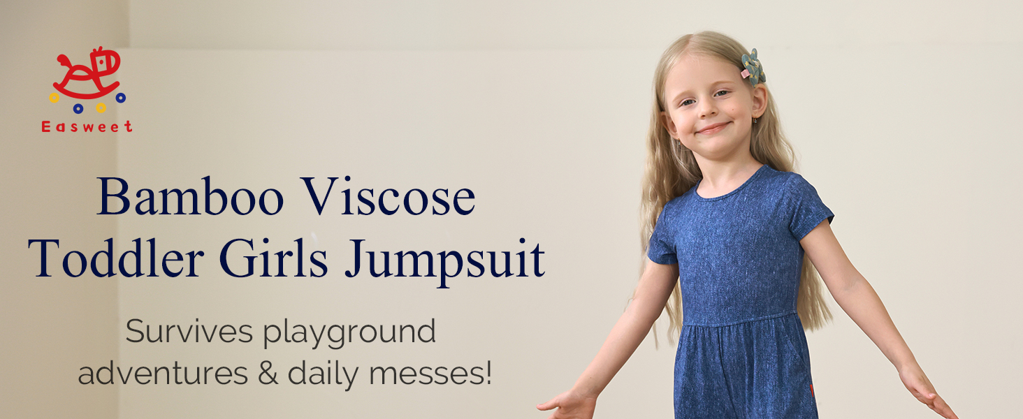 Bamboo viscose Toddler Girls Jumpsuit