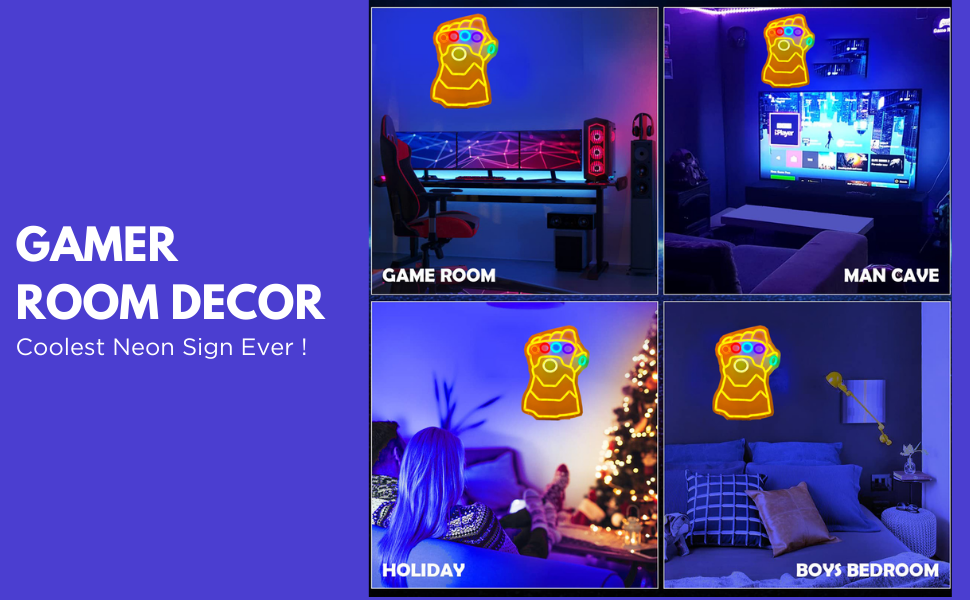 Gaming Neon Sign, Neon Sign for Man Cave, Anime Neon Sign