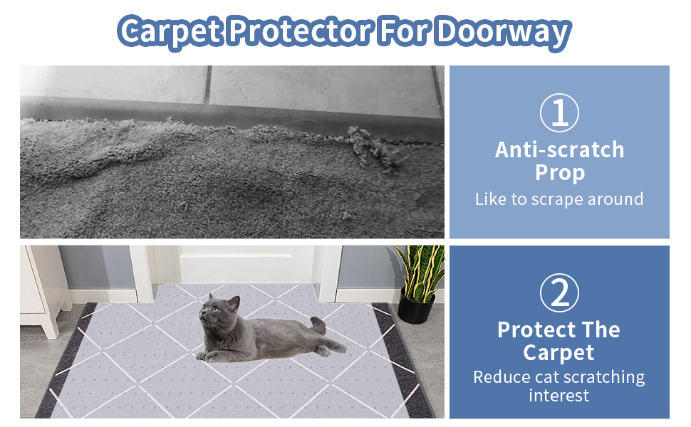 8.2Ft Cat Carpet Protector, NonSlip Carpet Protector for