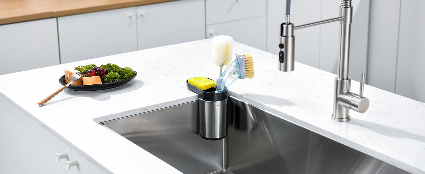 simpletome Sink Sponge Holder with Dish Brush Organizer