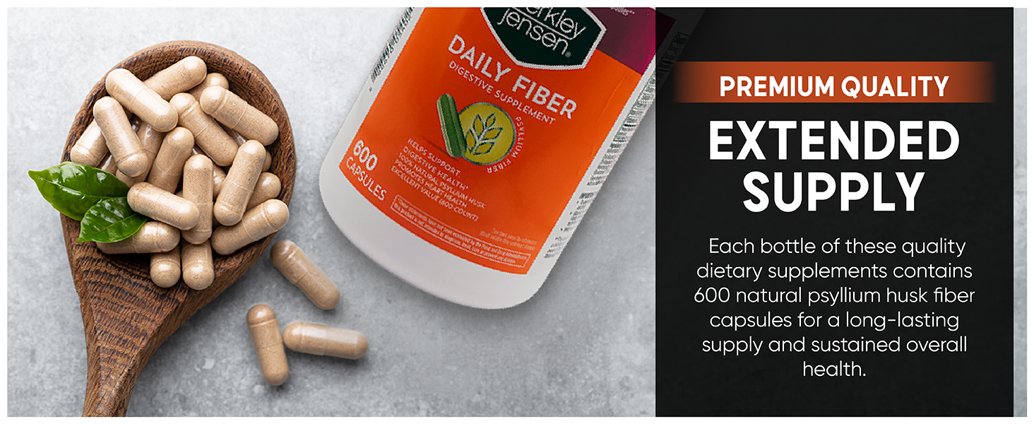 Berkley Jensen Daily Psyllium Husk Supplement (600 Count