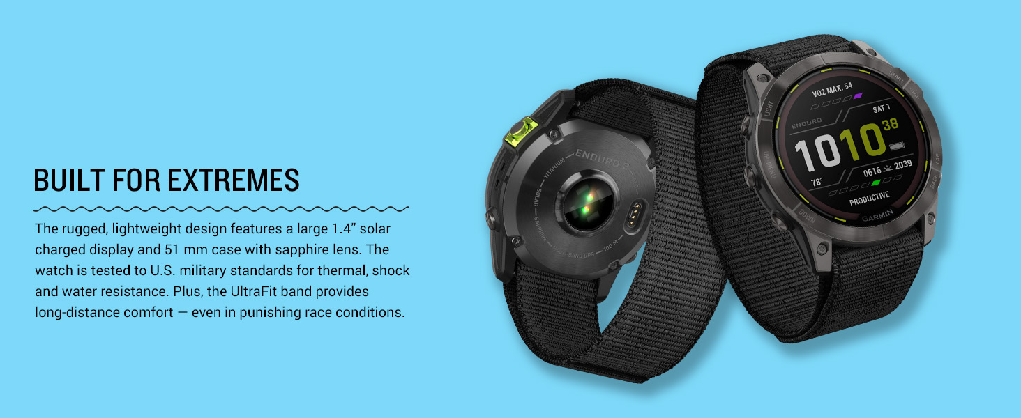 Aazon.co: Garin Enduro™ 2 – Ultraperforance Watch, Long-Lasting GPS Battery Life, Solar