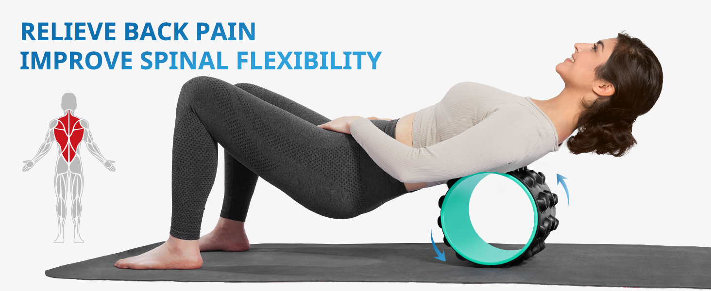 Trideer Back Roller & Back Stretcher, Back Pain Relief