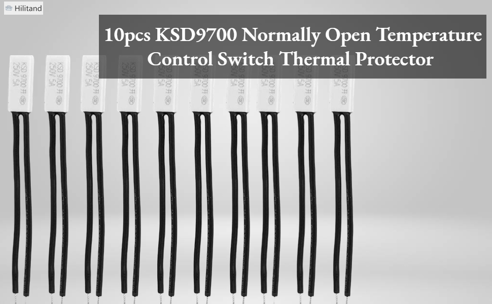 10pcs NO Temperature Control Switch, KSD9700 Normally Open