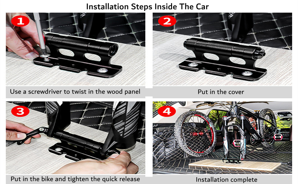 Bike Fork Mount, Parking Rack with Front Fork Bracket and Rear Wheel