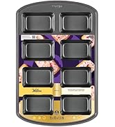 Wilton Gold Premium Non-Stick Warp-Resistant Bakeware, Made without PFAs, Mini Loaf Pan, 8-cavity...