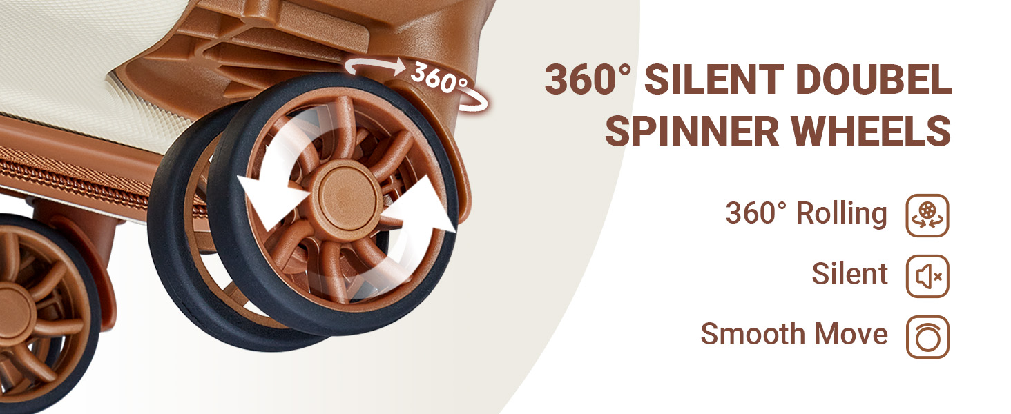 360° silent doubel spinner wheels