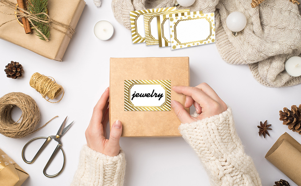 240 Pcs Gold Name Tags tickers(3"x 2") Removable Nametags