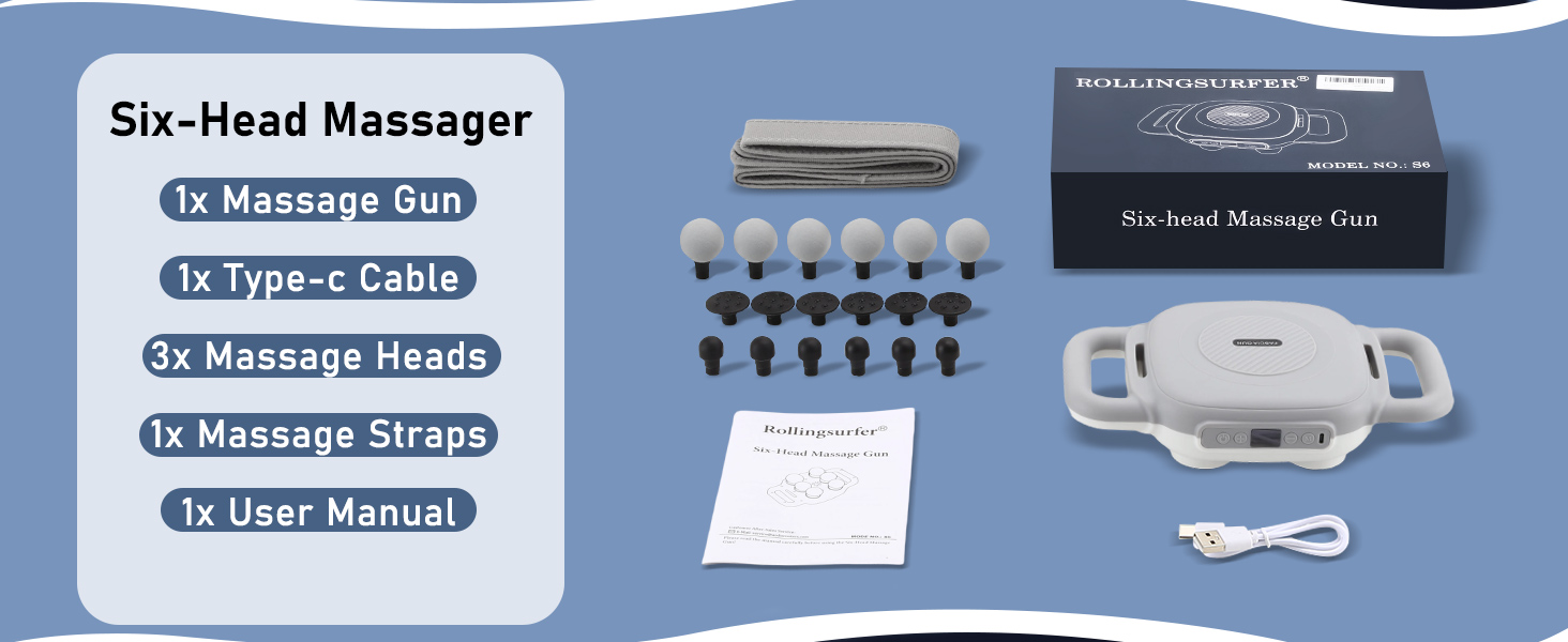 6-head electric massage guns