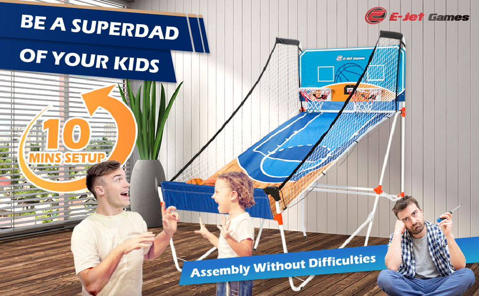 EJet Basketball Arcade Game, Gifts for Boys & Girls