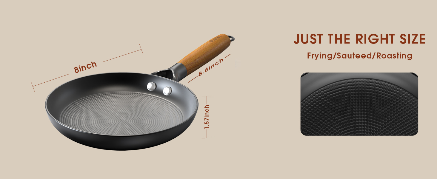 imarku Frying Pan 8inch Non Stick Frying Pan Small Cast