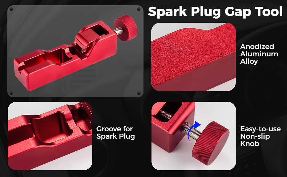 Homaisson Spark Plug Gap Tool Aluminum Alloy Spark Plug Gap