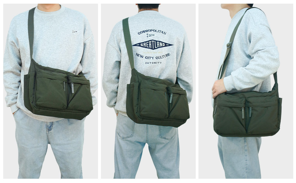 Casual Nylon Crossbody Bag for College Work Daily