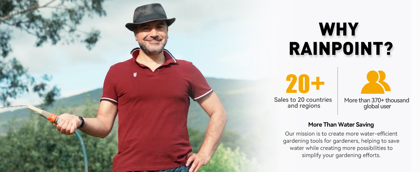 RAINPOINT Sprinkler Timer WiFi Water Timer, Smart Hose