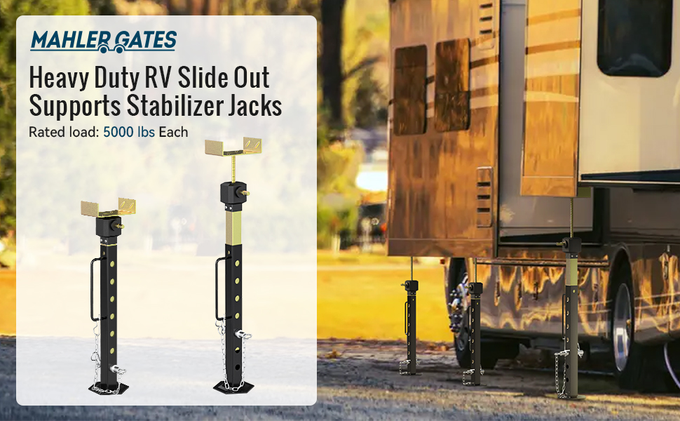 MAHLER GATES RV Slide Out Supports [Allow Drill Adjust