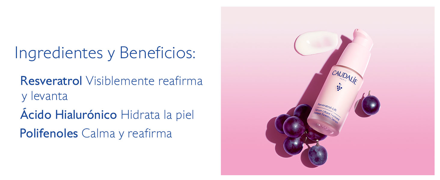 Cuidado de la piel natural serum de resveratrol al retinol reafirar y levantar Acido Hialuronico