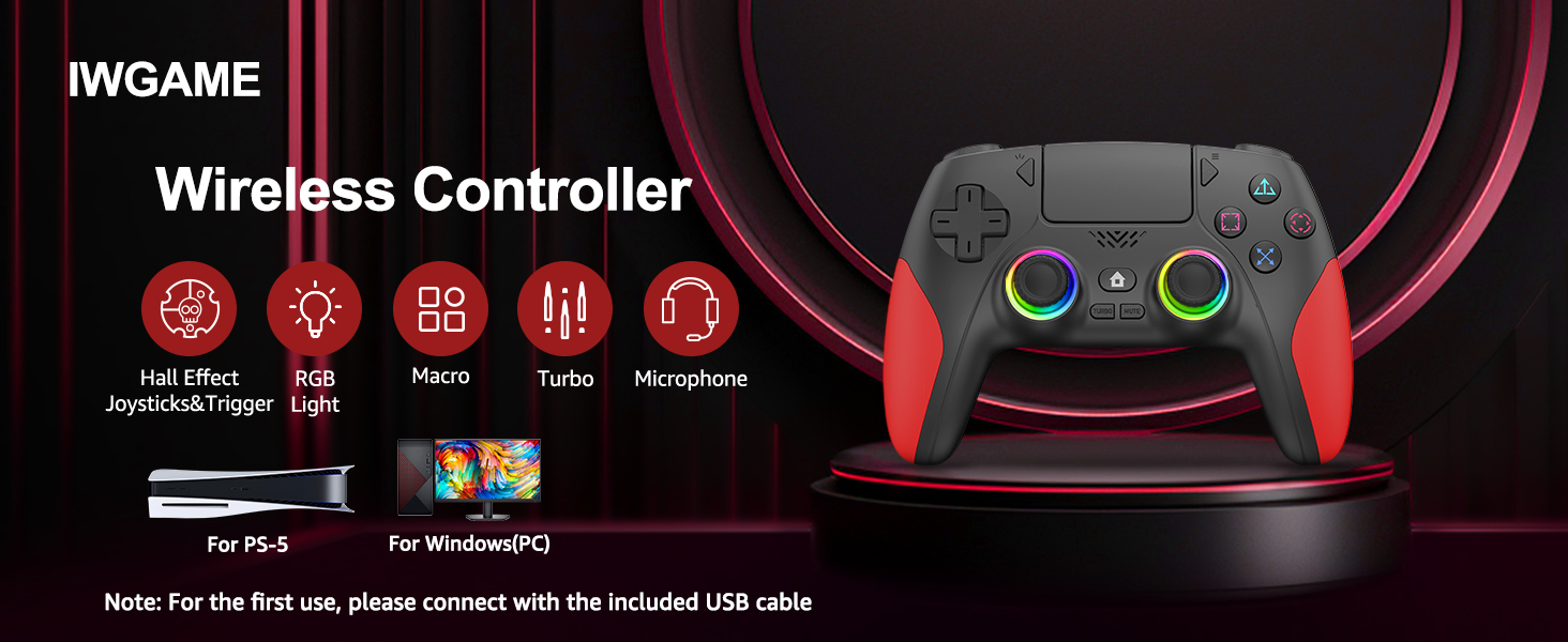 wireless controller for PlayStation 5
