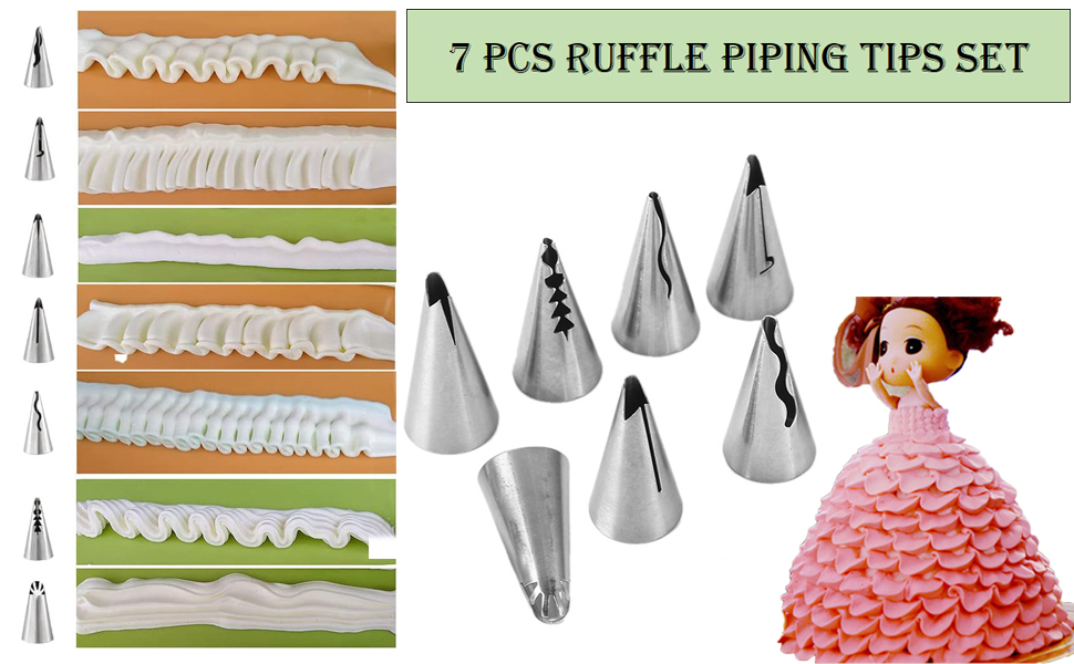 Ruffle Piping Tips for Cake Decorating,Russian Ruffle Tips