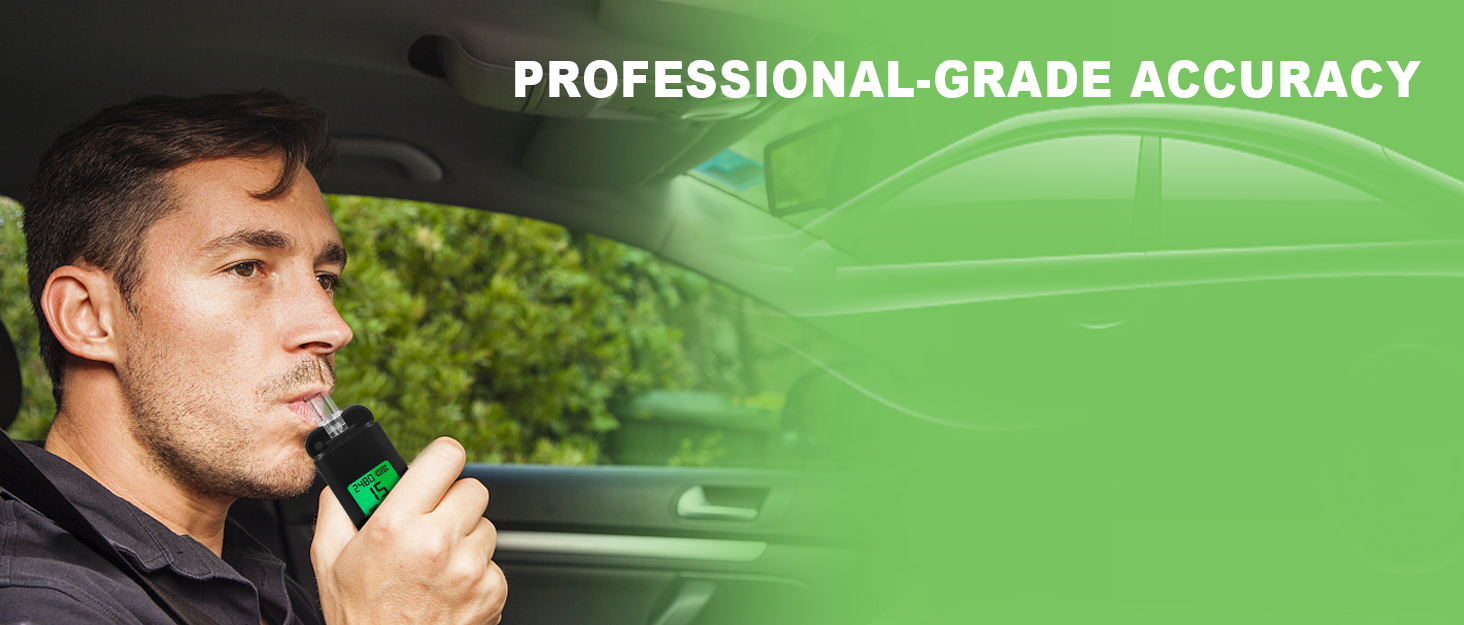 ProfessionalGrade Accuracy Breathalyzer, 1200 mAh Rechargeable Portable