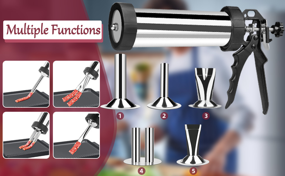 Jerky Gun Jerky Making Kit Jerky Maker Jerky Cannon Meat Gun Stainless Steel Jerky