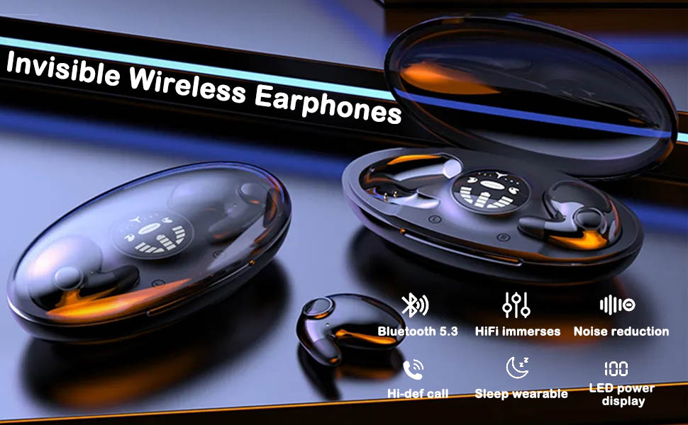 Invisible sleep wireless earphone ipx5 waterproof