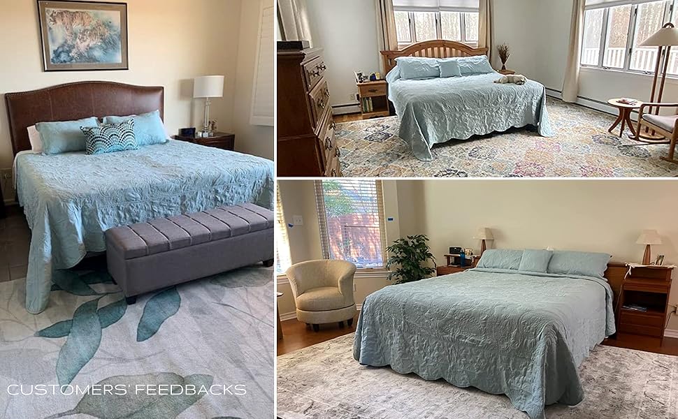 HZ & HY Oversized King Bedspread - Gorgeous & Elegant Style Bedding Coverlets, Reversible, Lightweight, 5 Piece, King/Ca Bf9fac45 Aa43 4d54 Bc42 4450ff32fdf4. CR0,0,1940,1200 PT0 SX970 V1