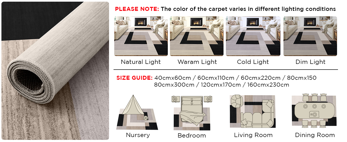 Premium Quality Printed Rug MILO NEUTRAL