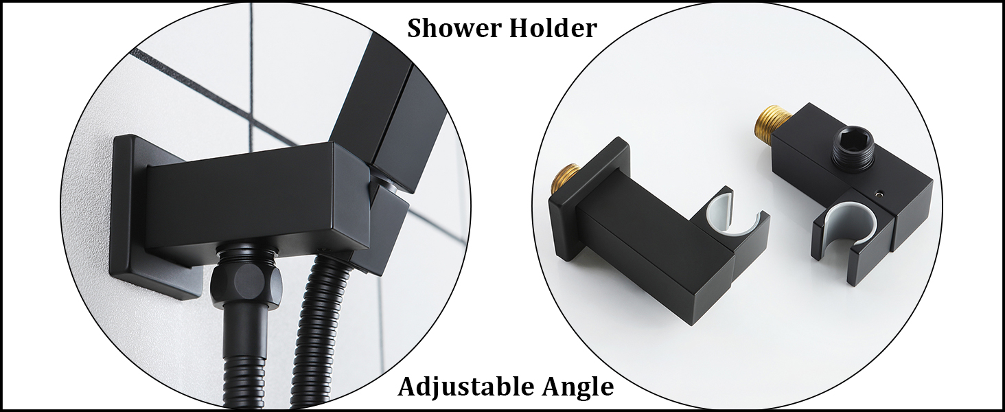 ESOP Colonne Douche Encastrable Colonne de Douche Noir Ensemble de