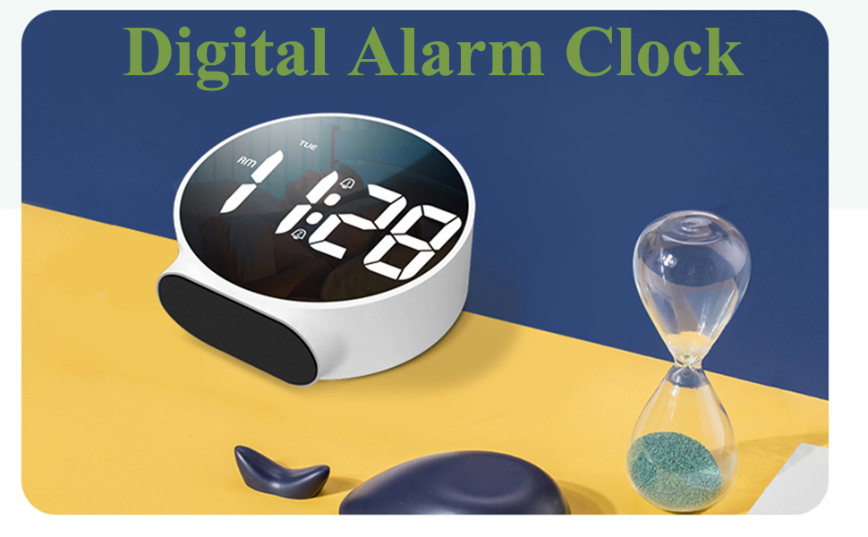 KeeKit Digital Alarm Clock, High Definition LED Desktop Clock, Alarm