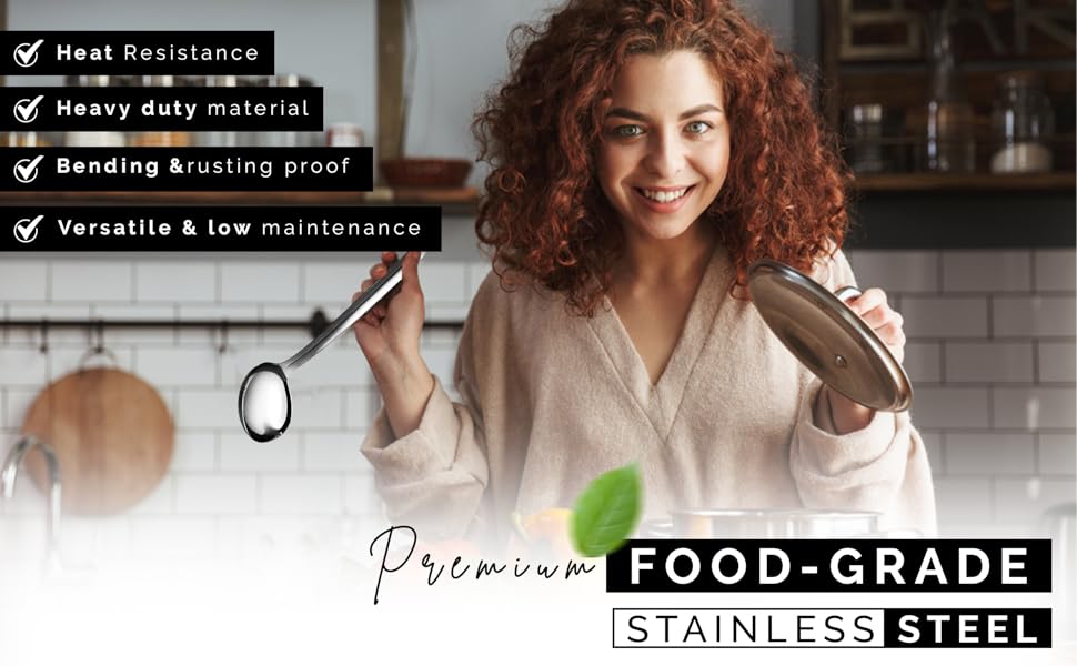 Food Grade Stainless Steel Kitchen Utensils, cooking utensils, kitchen utensils set, steel cooking