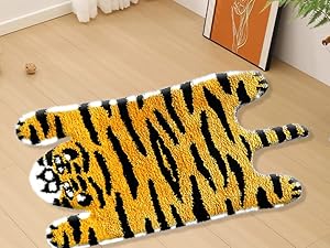 Amazon.com: HYST Tiger Shaped Bathroom Rug,Tiger Bathroom