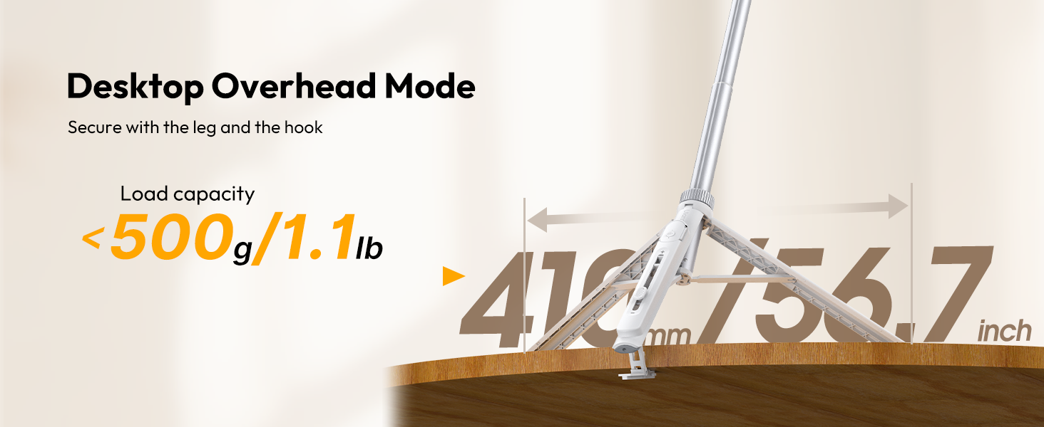 of the tripod leg. Whether you're in Desktop Mode or Mantis Mode