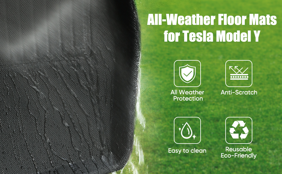 for Tesla Model Y Floor Mats Model Y All Weather Floor Mats