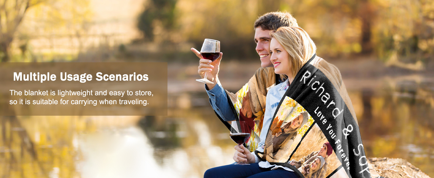 UNIGIFTIME Custom Blanket with Picture, Personalized