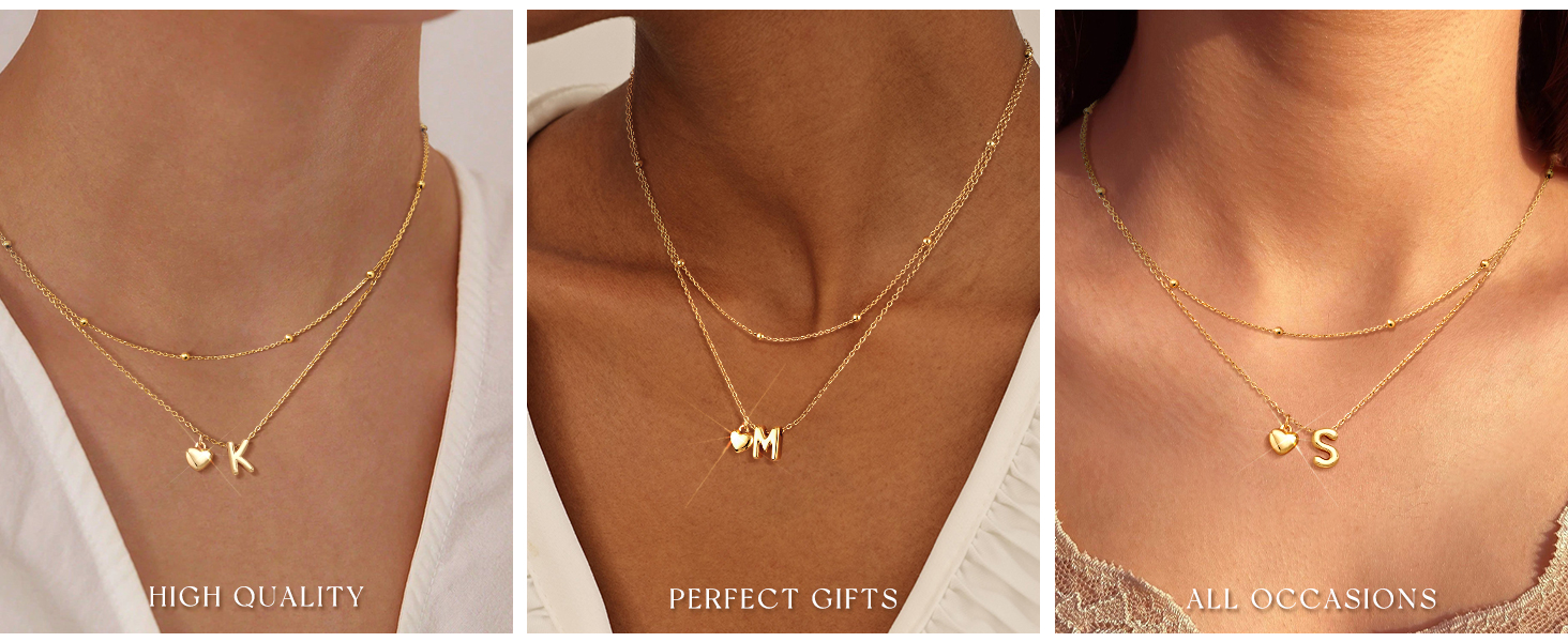 14K gold pendant necklace for women