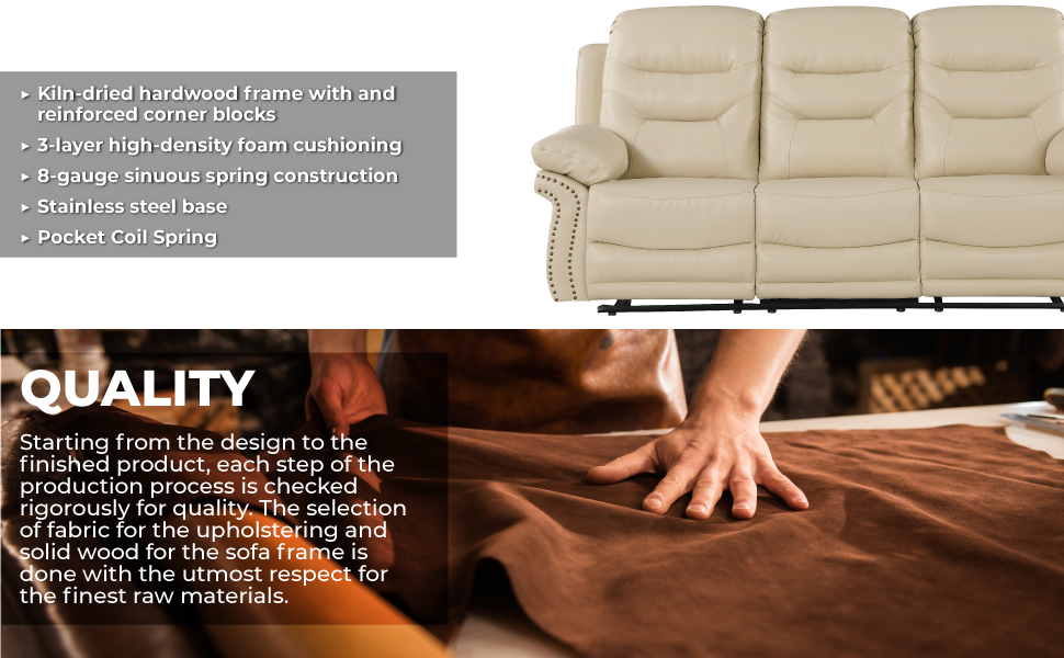 Blackjack Furniture Andrews Reclining Leather Air/Match