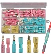 Feggizuli 110pcs Heat Shrink Bullet Wire Connectors Kit, Waterproof Bullet Connectors, Bullet Ter...