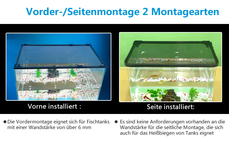 Front-/Seitenmontage. Es gibt keine Anfänge