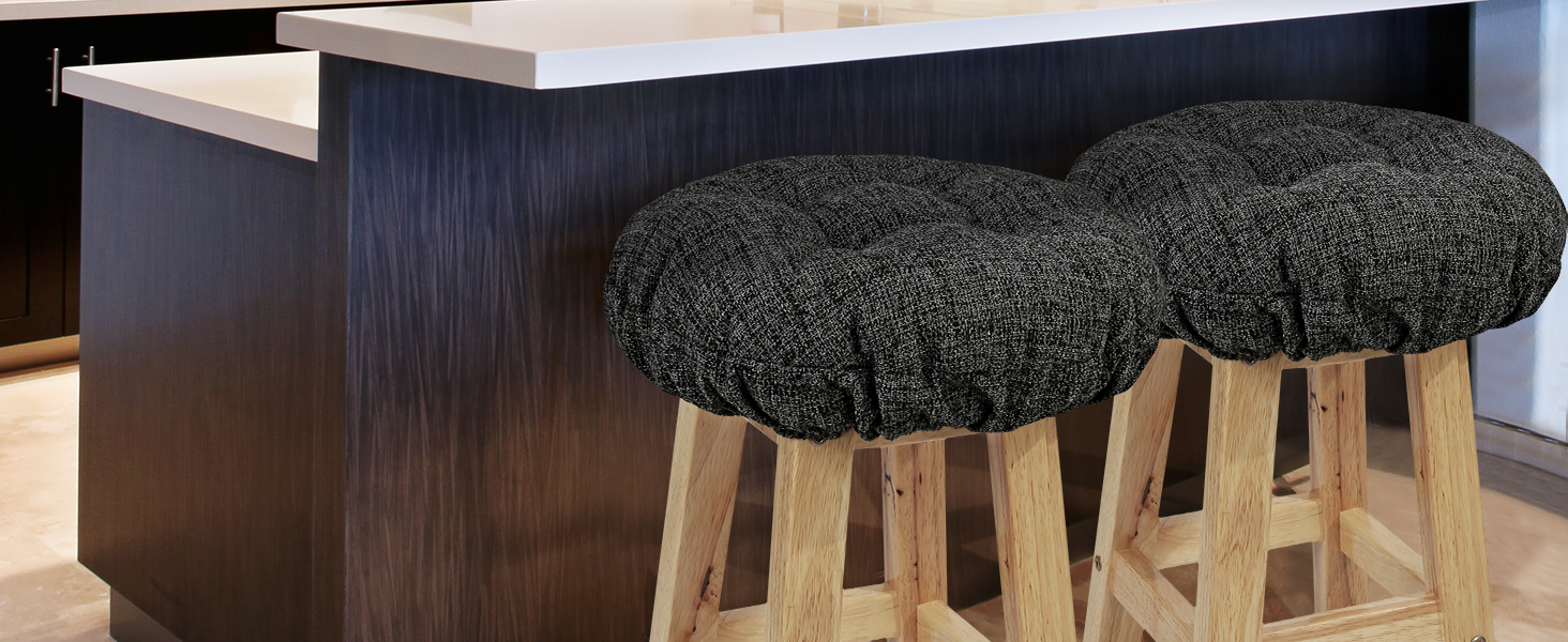 SINOSSO Modern Linen Bar Stool Cushion Dia.13, Fashion