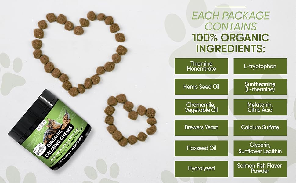 150 Hemp Cat Calming Treats with Cat Melatonin Natural
