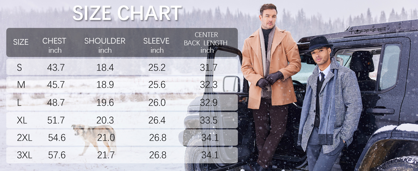 Mens Wool Blend Coat