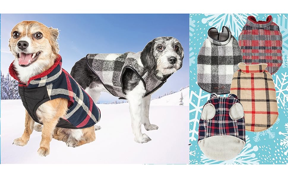 Pet Life ® 'Allegiance' Plaid Dog Coat Insulated Plaid