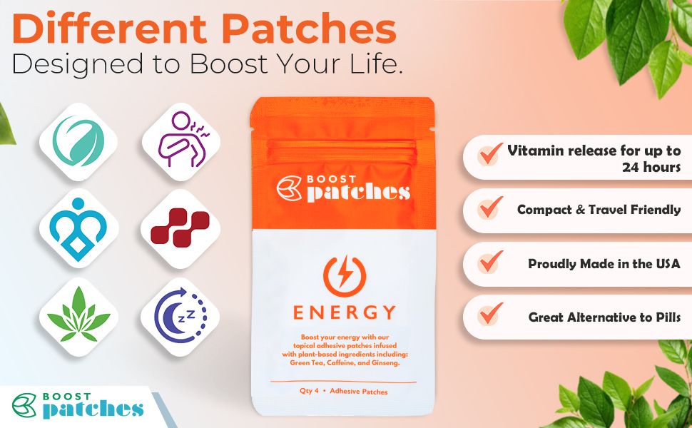 Boost Patches Energy Patches Wellness Energy Patch Energy