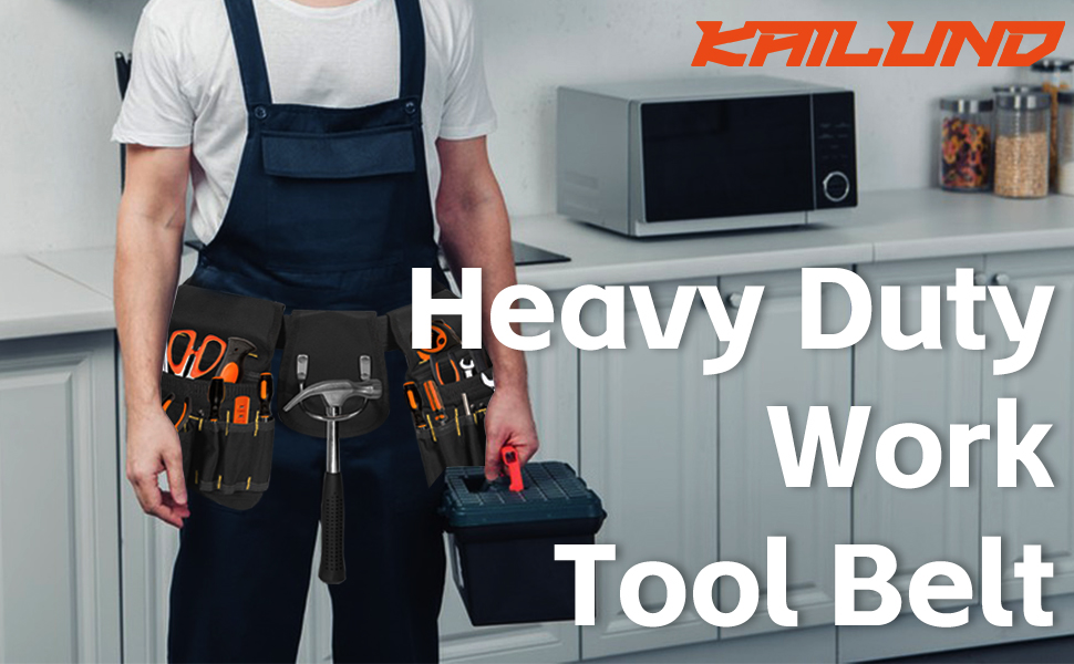 Kailund Tool Belt, 22 Pocket Heavyduty Mens Tool Belt for Carpenters