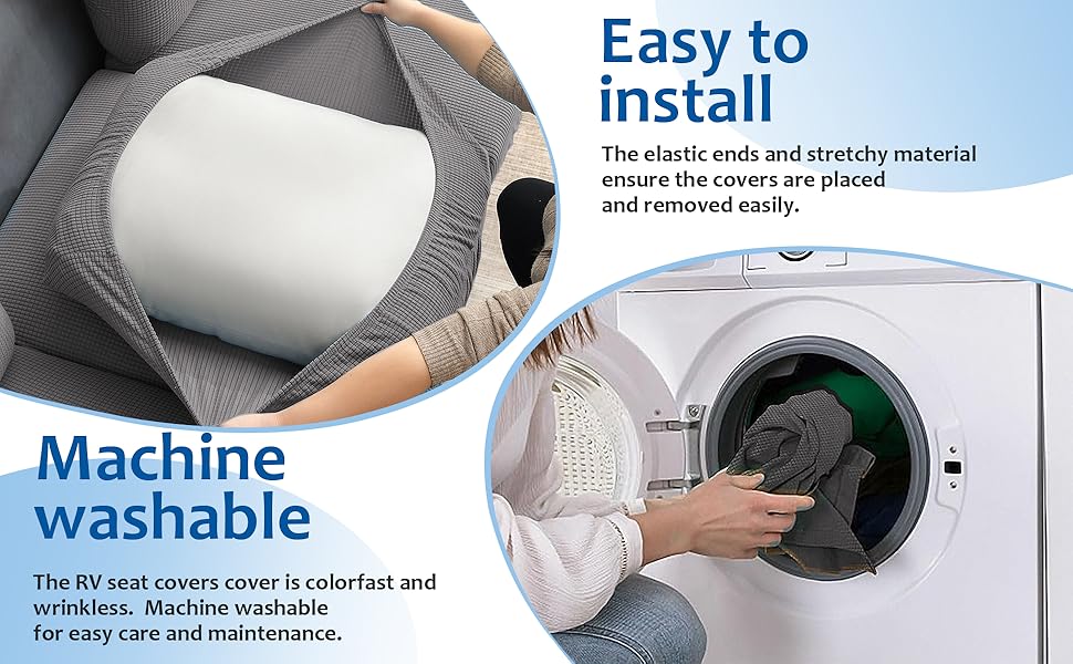 BOPOREAE Rv Cushion CoversStretch Camper Couch
