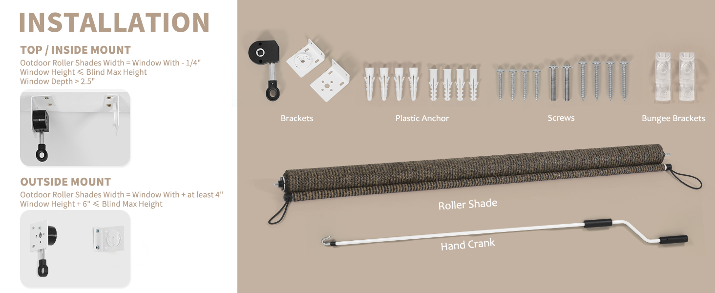 The roll up shades for outside