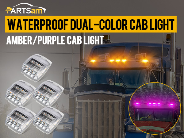 rima　0617 Amazon.com: Partsam Cab Light, 5Pc 17LED Dual Color Square