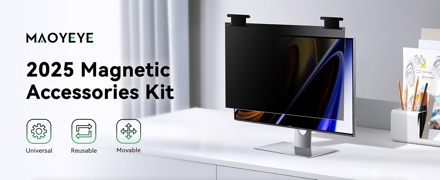 Computer Screen Privacy Magnetic Accessories Kit for computer monitor